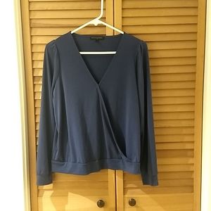 Banana Republic Women's Navy Blue Medium Wrap Blouse